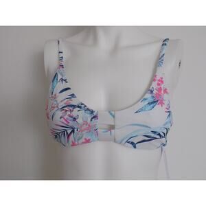 Raisins bikini top swimwear floral tropical size Small NEW